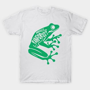 Green Dart frog - Protect the rainforest T-Shirt